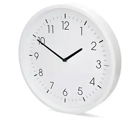 Nedis Nástěnné hodiny bílá / Průměr: 360 mm / ABS / Tichý pohyb