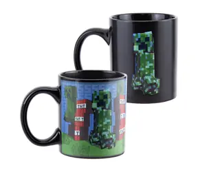 PALADONE Měnící hrnek Minecraft Creeper / Keramika / 300 ml / Dárkový box
