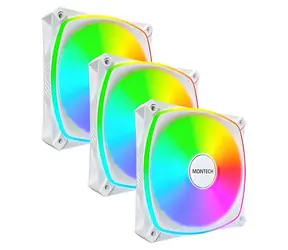 Montech RX120 PRO bílá / Ventilátor PC skříně / 120 mm / ARGB / PWM / 3 ks v balení