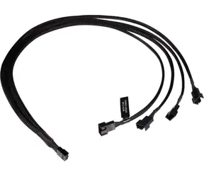 Alphacool Y-Splitter 4-Pin na 4x 4-Pin PWM černá / Kabel / PWM rozbočovač / 60 cm