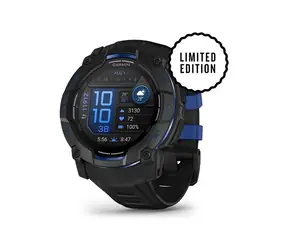 Garmin Instinct 3 AMOLED 50mm černá s Bolt Blue páskem / Chytré hodinky / GPS / BT / měření denní aktivity / 10 ATM