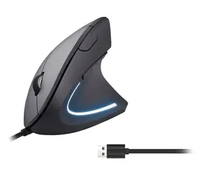 Equip 245118 černá / Ergonomická myš / Drátová / USB-A / Vertikální / 3200 DPI / 1,8 m