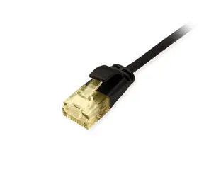 Equip Cat6A SlimFlex černá / Patch kabel / U/UTP / 0,15 m / RJ-45 / LSZH / PoE+