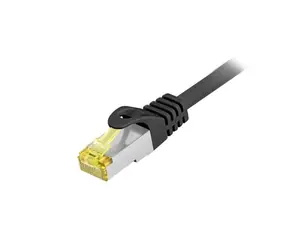 Equip Cat6a S/FTP Outdoor černá / Patch kabel / 3 m / RJ45-RJ45 / PoE+ / LSZH