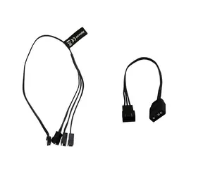 Alphacool RGB LED Y-kabel JST černá / Rozbočovací kabel / 3x JST-konektor / Digital RGB / 30 cm