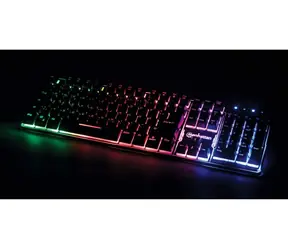Manhattan USB gaming klávesnice černá / Klávesnice / drátová / LED podsvícení / Anti-ghosting / kovový spodek / IPX4