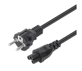 Manhattan napájecí kabel CEE7/7 - IEC C5 černý / Napájecí kabel / 1 m / 250 V