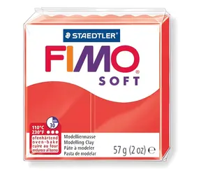 FIMO Modelovací hmota Soft indická červeň / 59 g / Pečení 110 °C