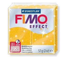FIMO Modelovací hmota Effect zlatá třpytivá / 57 g / Zapékání 110 °C / 30 min