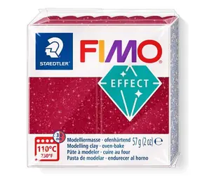 FIMO Modelovací hmota Effect Galaxy červená / 57 g / vypalování v troubě 110 °C / 30 min