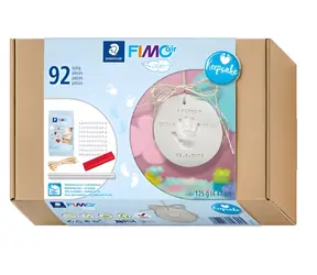 Fimo Sada Air light Keepsake pro otisky / Modelovací hmota / 125 g / bílá / 92 dílů