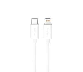 Puro TPE bílá / Datový kabel / USB-C - Lightning / 20 W / 3 m