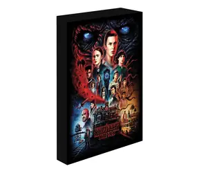 Pyramid Stranger Things / Svítící LED obraz / 30x40 cm / 3x AA baterie