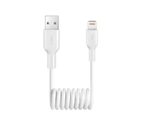 Puro Kabel USB-A - Lightning spirálový bílá / Datový kabel / 12 W / 1 m