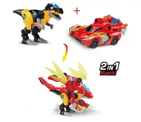 VTECH Akční figurka Switch & Go Combo Mega Dragon / Transformace auto a T-Rex na draka / Zvuky a světla / 3-8 let