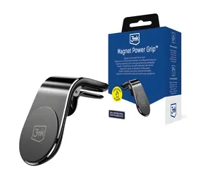 3mk Magnet Power Grip černá / Magnetický držák do auta / Uchycení na mřížku chladiče