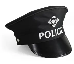 RAPPA Policejní čepice pro dospělé / Karnevalový doplněk / Tmavě modrá / Nápis POLICIE