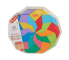 MATTEL Fisher-Price Dřevěné puzzle Mandala / Puzzle / dřevo / 40 dílků / od 3 let