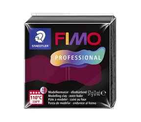 FIMO Professional Modelovací hmota bordeaux / 57 g / Pečení v troubě 110°C / Pro dospělé i děti