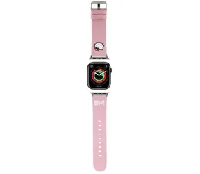 Hello Kitty Silikonový řemínek Kitty Head růžová / Řemínek / pro Apple Watch 38/40/41 mm