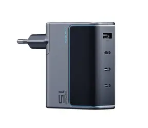 Cuktech AD1404UEU šedá / Síťová nabíječka / GaN / 140W / 3x USB-C + USB-A / USB-C kabel