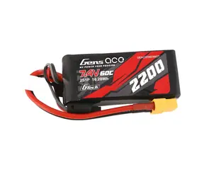 GENS ACE LiPo baterie G-Tech 2200mAh 2S1P 7,4V 60C / Konektor XT60 / 116 g