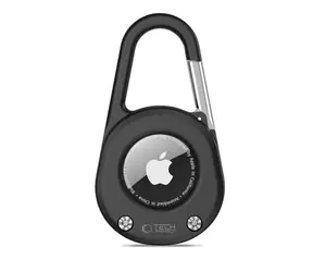 Tech-Protect Slidelock Carabiner černá / Klíčenka s karabinou / Apple AirTag 1/2