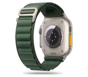 Tech-Protect Nylon Pro tmavě zelený / Řemínek pro Apple Watch / 42/44/45/49 mm
