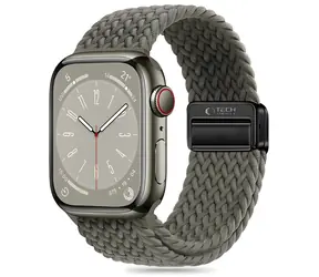 Tech-Protect Nylonmag zelená / Řemínek pro Apple Watch / 42/44/45/49 mm / nylon / magnetické zapínání