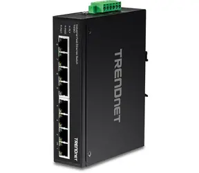 TRENDnet Průmyslový switch DIN lišta / Switch / 8-port Fast Ethernet / Unmanaged / IP30