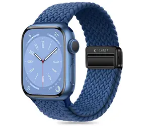 Tech-Protect Nylonmag pro Apple Watch 42/44/45/49 mm modrá / Řemínek pro Apple Watch / Nylon, magnetické zapínání
