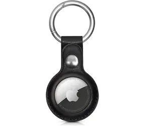 Hurtel Kožené pouzdro PU pro Apple AirTag černá / Pouzdro / PU kůže