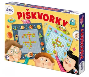 DETOA Hra Piškvorky / Oboustranný hrací plán / dřevěné kameny / od 5 let
