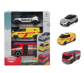 SIMBA SOS Team Set 3 ks / Sada aut na volnoběh / hasiči, policie, sanitka / měřítko 1:36 / 15,5 cm