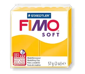 FIMO Modelovací hmota Soft žlutá / Modelíny / 56 g / Pečení v troubě / 110 °C / 30 min
