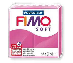 FIMO Modelovací hmota Soft malinová / 5 ks / 56 g / Pečení 110 °C