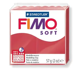 FIMO Modelovací hmota Soft třešňová červeň / 60 g / Pečení 110 °C