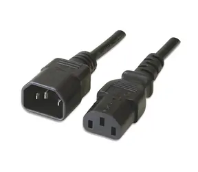 Manhattan napájecí kabel C13 - C14 černá / Napájecí kabel / 3 m / 250 V / 10 A