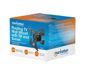 Manhattan nástěnný držák TV naklápěcí a natáčecí / Držák pro TV / 13-32" / nosnost 30 kg / VESA 100x100