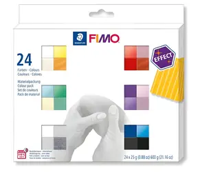 FIMO effect sada 24 barev / Modelovací hmota / 24 x 25 g / pečení 110 °C / 30 min