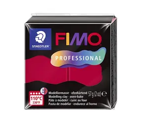 FIMO Professional Modelovací hmota karmínová / 57 g / Pečení v troubě 110°C / Pro dospělé i děti