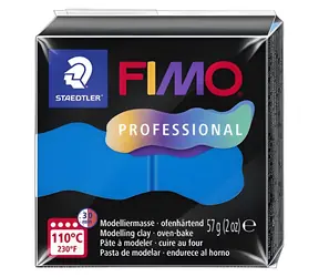 FIMO Professional Modelovací hmota modrá / 57 g / Pečení v troubě 110°C / Pro dospělé i děti