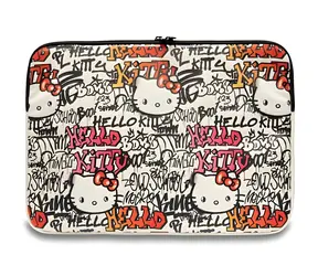 Hello Kitty PU Metal Logo béžová / Pouzdro na notebook / 14"