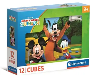 CLEMENTONI Obrázkové kostky Mickey Mouse / 12 kostek / od 3 let