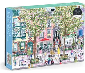 GALISON Puzzle Kočky ve městě / 1000 dílků / 69 x 51 cm