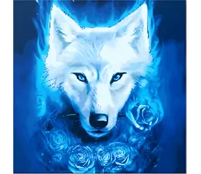 NORIMPEX Diamantové malování Magický vlk / Diamantové malování / 30x40 cm