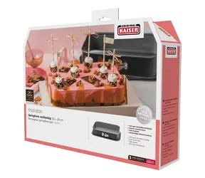 KAISER Inspiration Obdélníková dortová forma / 35 x 24 cm / Pružný okraj / 5 l / černá