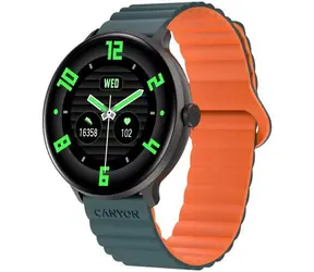 CANYON Jacky SW-69 zeleno-oranžová / Chytré hodinky / 1.3" LTPS / snímač tepu / IP68 / Canyon Life / Android a iOS