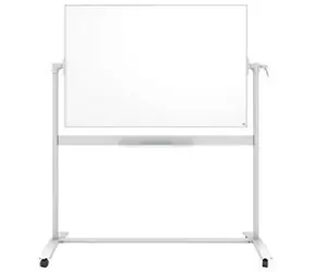 NOBO Nano Clean 1200 x 900 mm / Mobilní magnetická tabule / bílá / hliníkový rám