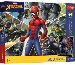 TREFL Puzzle Premium Plus Kids Spiderman: Skrytý hrdina / 300 dílků / 60 x 40 cm / FSC